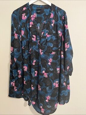 Disney Princess Alice in Wonderland Cheshire Cat Blouse Tunic Shirt Dress